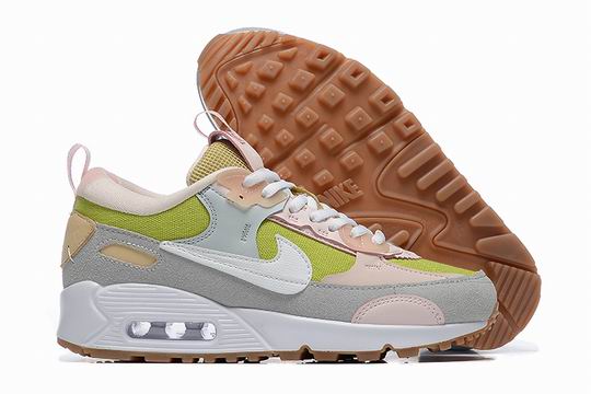 Nike Air Max 90 Futura Green Grey Pink White Women's Shoes-17